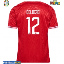 Dänemark Kasper Dolberg #12 Heimtrikot EM 2024 Kurzarm